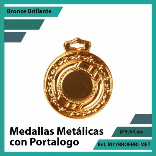 Medallas En Medellin De Portalogo Bronce Metalica M77bro