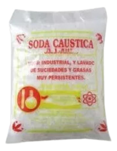 1kg Soda Caustica En Escamas P/ Disolver Hasta En 10 D Agua