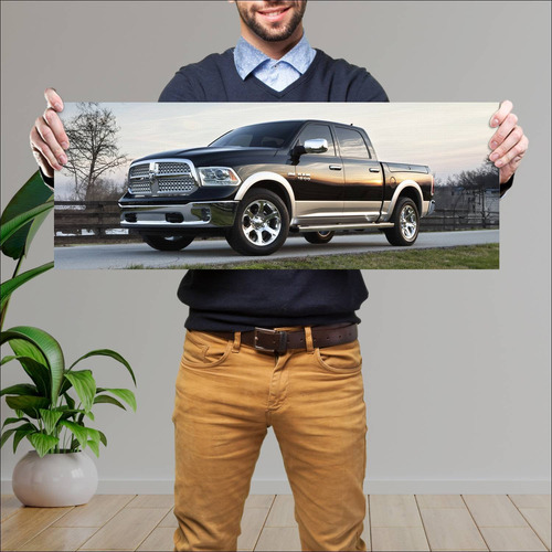 Cuadro 30x80cm Auto 2013 Ram 1500 Laramie Crew C 10