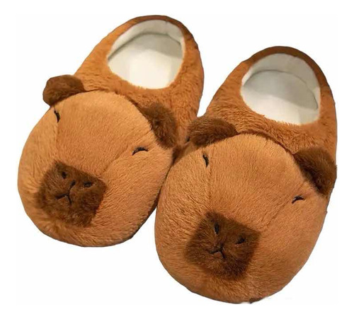 Pantuflas Capibara Peluce Cómodas Calientes Sandalias Felpa!