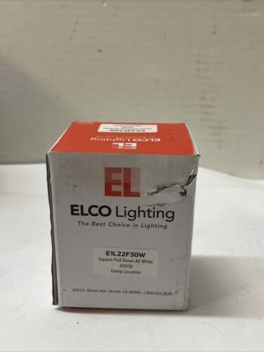 Elco Lighting E1l22f30w Square Pull Down All White 3000k Ccm
