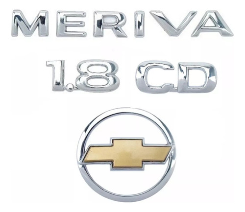 Kit Emblemas Chevrolet Meriva 1.8 Cd