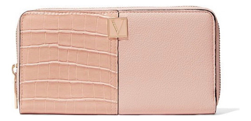 Billetera Victoria's Secret Carteira Spy Con Diseño Liso Color Rosa Claro De Poliuretano - 7.5cm X 20cm X 3cm