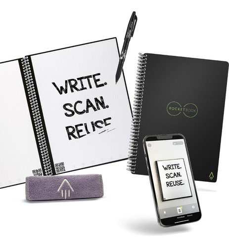Para Cuaderno Reutilizable Inteligente Rocketbook Dotgrid