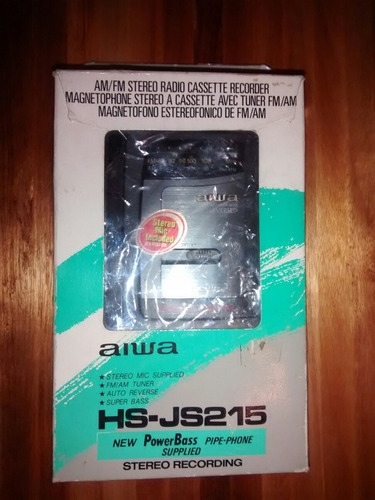 Walkman Aiwa Hs-js215 Am/fm Stereo Recording Nuevo Old Stock