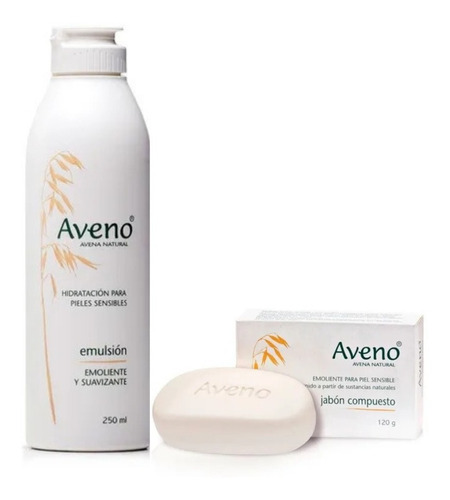 Aveno Emulsion X250ml + Jabon Avena Natural Piel Sensible