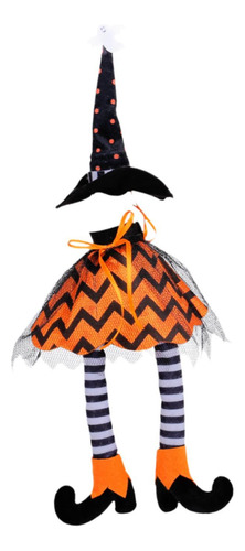 Capa Para Garrafa De Vinho De Halloween De Bruxa, Laranja