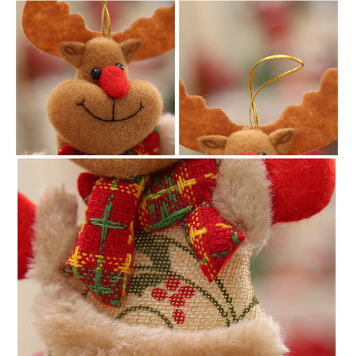 // 12pc Adornos Navideños Peluche Muñeco Muñeco Nieve Reno