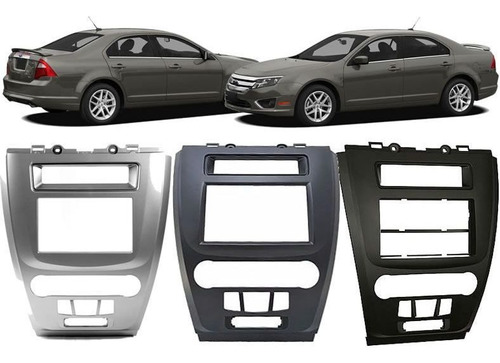 Moldura Painel Dvd 2 Din Ford Fusion 2009 2010 2011 2012 Cor Preto