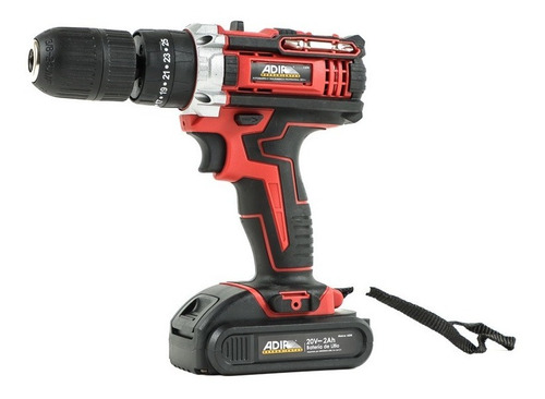 Taladro Atornillador Inalámbrico 20 V Adir 11570 Color Rojo con Negro