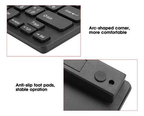 Mini Teclado Japonês Com Fio, Interface Usb, Silenciador De