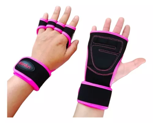 Par Guantes Calleras Rosa Gym Crossfit Entrenamiento Pesas