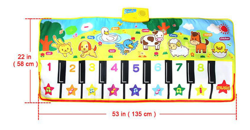 Teclado Musical Tapetes Alfombra Educativa Para Niños
