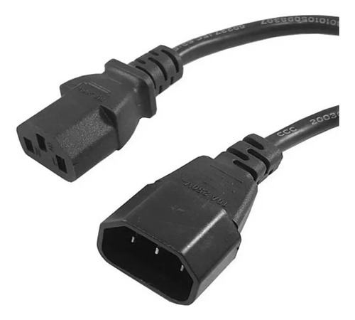Cable Extensor De Poder Pc 1.80 Metros Color Negro
