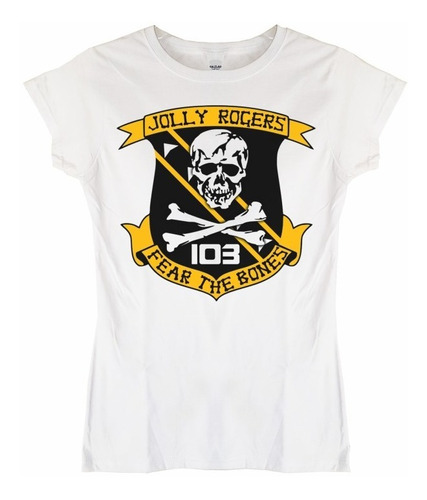 Polera Mujer Robotech Jolly Rogers Fear The Anime Poleradict