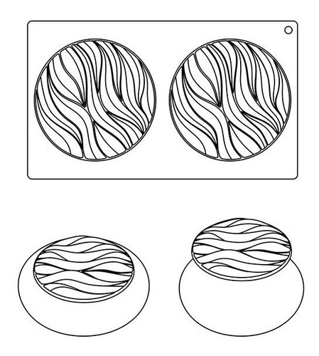 Imagen 4 de 4 de Molde De Silicon Pavoni Top Waves Top08s