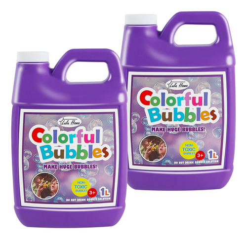 Paquete De 2 Recargas Concentradas Burbujas 2 Litros Niños Color
