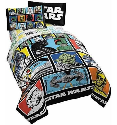 Star Wars Classic Grid Juego De Cama Completo De 5 Piezas - 