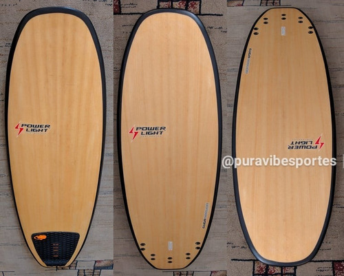 Prancha Surf Powerlight Simétrica Eps Epoxy Madeira Plug Fcs