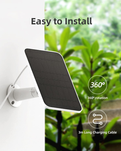 Panel Solar Portátil 2,6w Para Cámaras Seguridad Al Aire