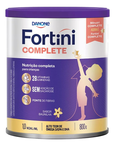 8 Latas -suplemento Fortini Complete Danone- Baunilha -800g