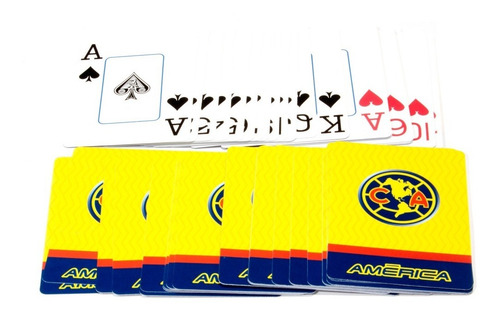 Imagen 5 de 9 de Caja De Madera Con Baraja Y 5 Dados De Poker Águilas América