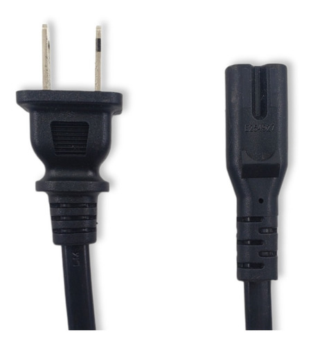 Cable De Corriente Bifasico Para Televisores Y Consolas 1.5m