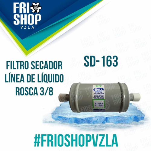 Filtro Secador 163 Rosca 3/8 Aire Acondicionado Frioshopvzla