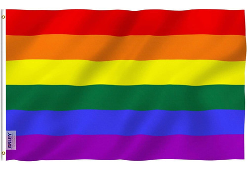 Anley Flag, Rainbow, Lgbtqi+, 100% Polyester