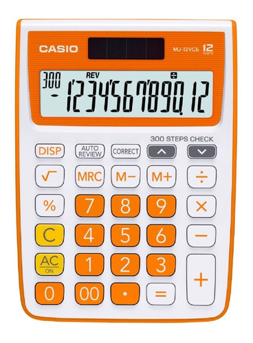 Calculadora Mj-12vcb Colourful Casio Naranja 