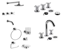 Comprar Juego Baño Compl Grifería Fv Alerce Y Kit Acc Fv Arizona Cta