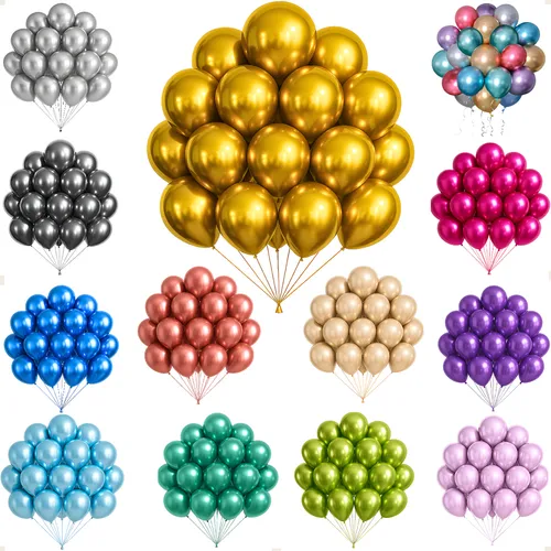 Kit 50 Un Balão Metalizado Bexiga Nº10 Festa Aniversário