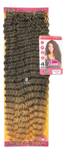 Combo 5 Cabelos Cacheado Organico Premium Para Crochet Braid Cor Preto Com Californiana Mel Mt1b/27