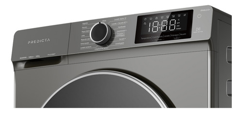 Lavasecarropas Inverter Philco Phls128t Carga Frontal 12kg/8 Gris Oscuro