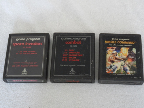 3 Cartuchos Variados Atari Originales Vintge (Usado)