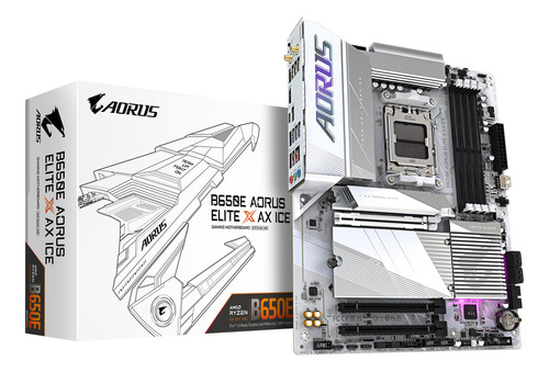Placa-mãe Gigabyte B650e Aorus Elite X Ax Ice Am5 Lga 1718