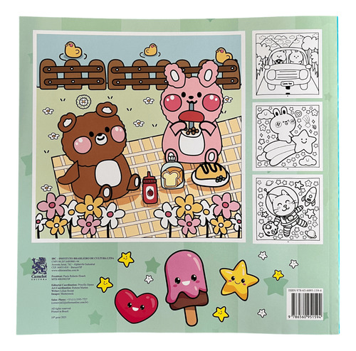 Livro Colorir Cute & Comfy Relaxing Vibes 63pag 20,5x20,5cm