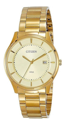 Reloj Citizen Hombre Clasico Bd004359p Color de la malla Dorado Color del bisel Dorado Color del fondo Dorado