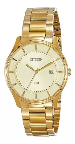 Reloj Citizen Hombre Clasico Bd004359p Color de la malla Dorado
