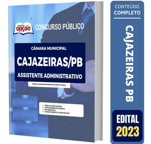 Apostila Cajazeiras Pb - Assistente Administrativo