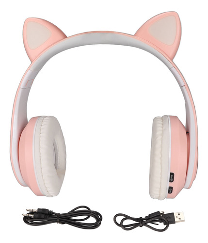 Auriculares Bluetooth Glowing Cat Ears, Bajos, Plegables, In