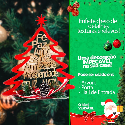 Enfeite De Mesa Madeira Decorativo Com Frase Feliz Natal | MercadoLivre