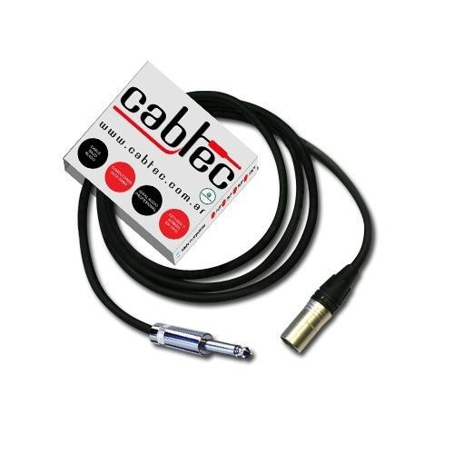 Cable Audio Xlr Canon Macho Plug Ts Mono Neutrik 25cm Cabtec
