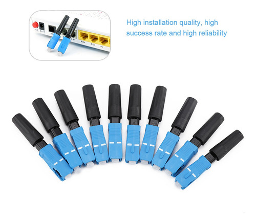 Conector Rápido De Fibra Optica Sc Para Ftth 100pcs