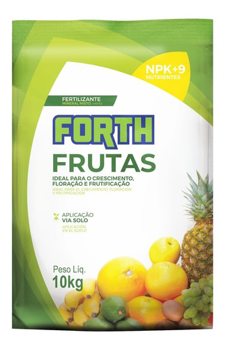 Imagem 1 de 5 de Fertilizante Adubo Forth Frutas Farelado - 10kg + Brinde 