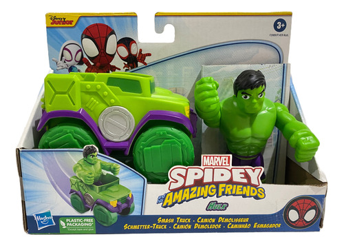 Marvel Spidey Amazing Friends Hulk Camion Demoledor