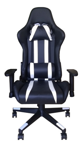 Silla Reclinable Oficina Pc Gamer Vivendi Negro Blanco