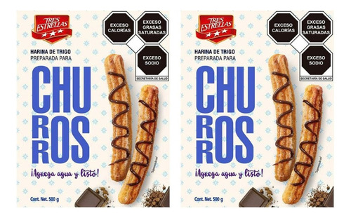 Harina Preparada Para Churros 2 Paq 500 Gr C/u