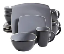 Comprar Set Vajilla Gibson Elite Soho Lounge, 16 Piezas, Gris Mate