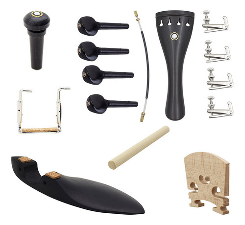 - Accesorios Violín 4/4 15 Piezas: Cordal, Cordón, Botón,